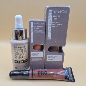 Makeup Lot Revlon Illuminance Serum Tint Gel Serum Blush Maybelline Foundation